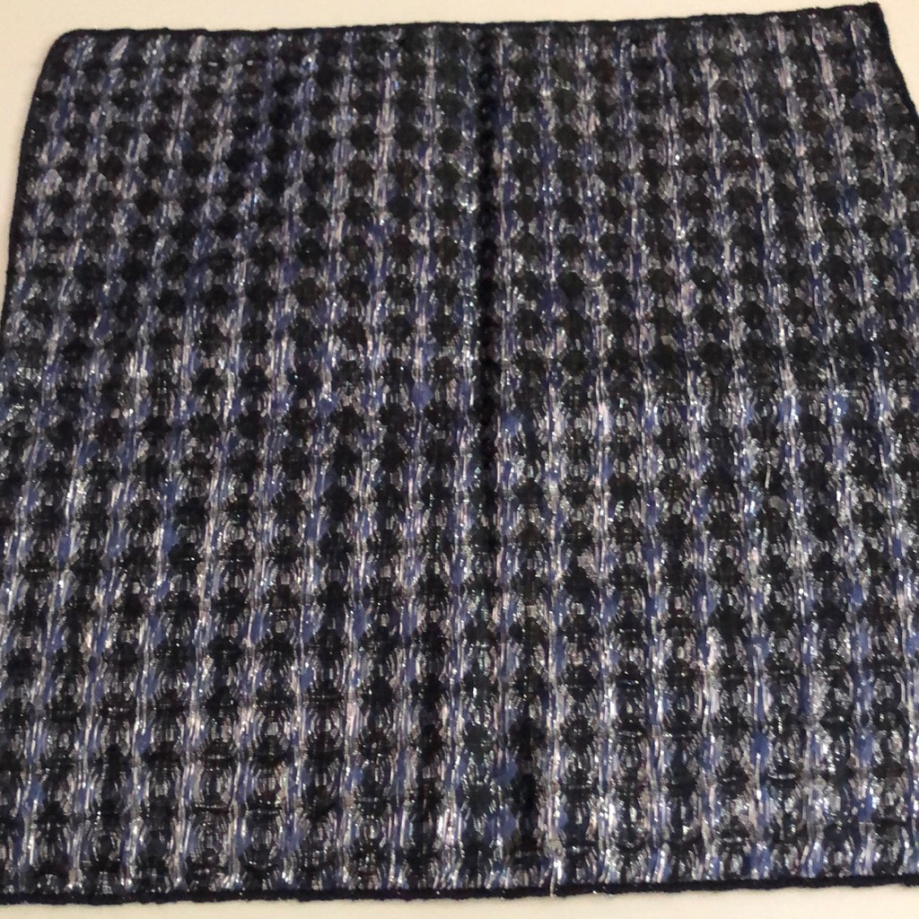 New SapphireSilver Metallic Pocket Square